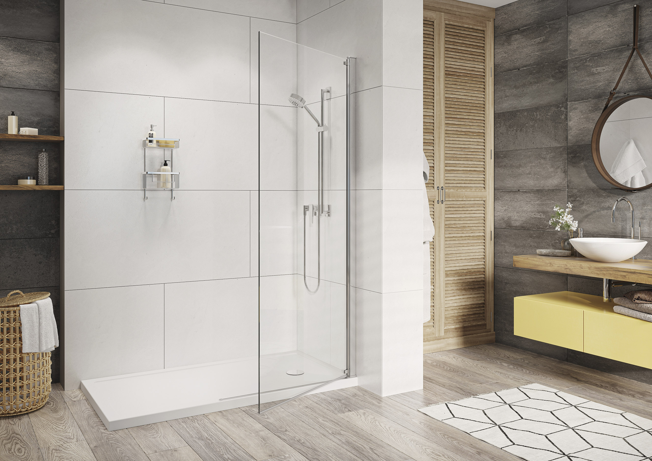 Roman Access Pivoting Wetroom Panel